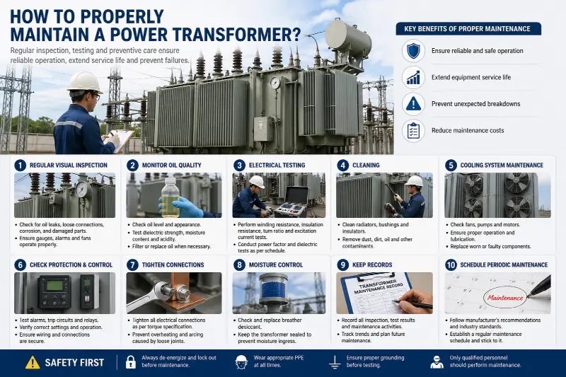Hoe onderhoud je een transformator op de juiste manier?