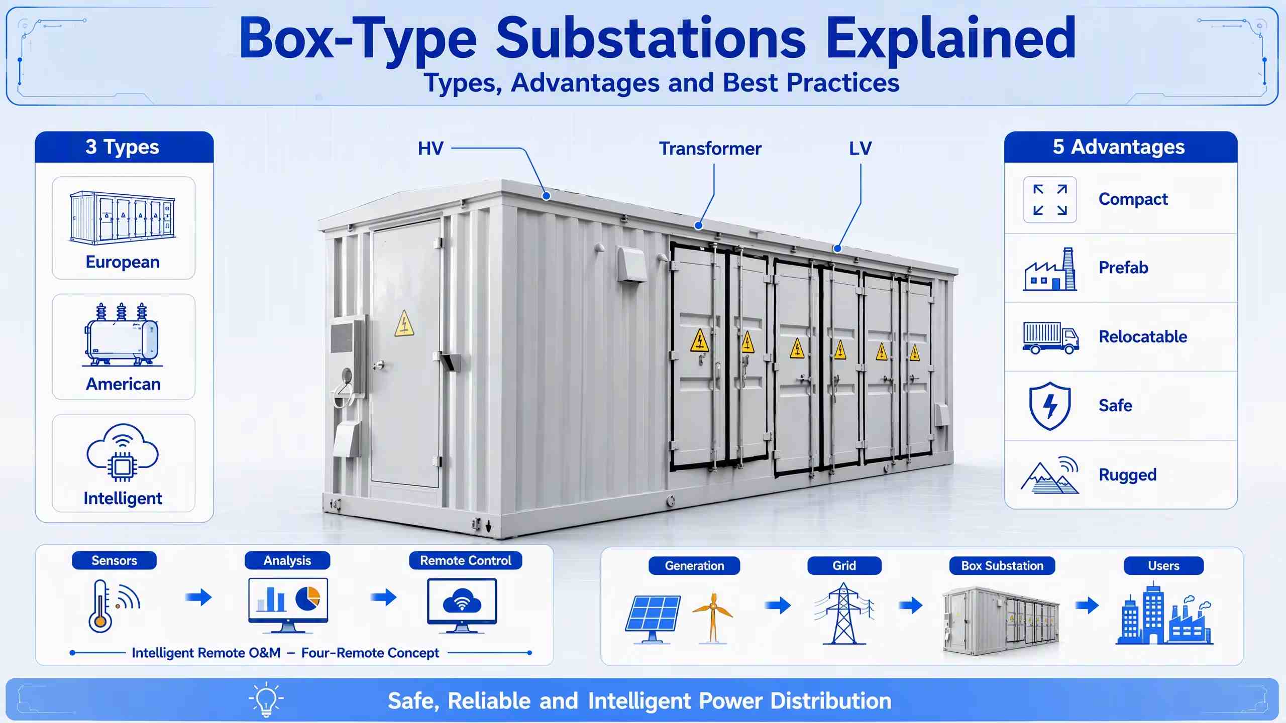 Box-type substations uitgelegd: typen, voordelen en best practices