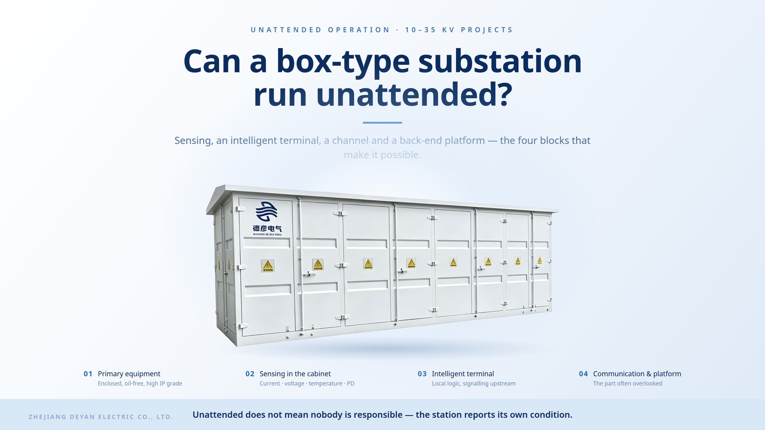 Kan een box-type onderstation zonder toezicht draaien?